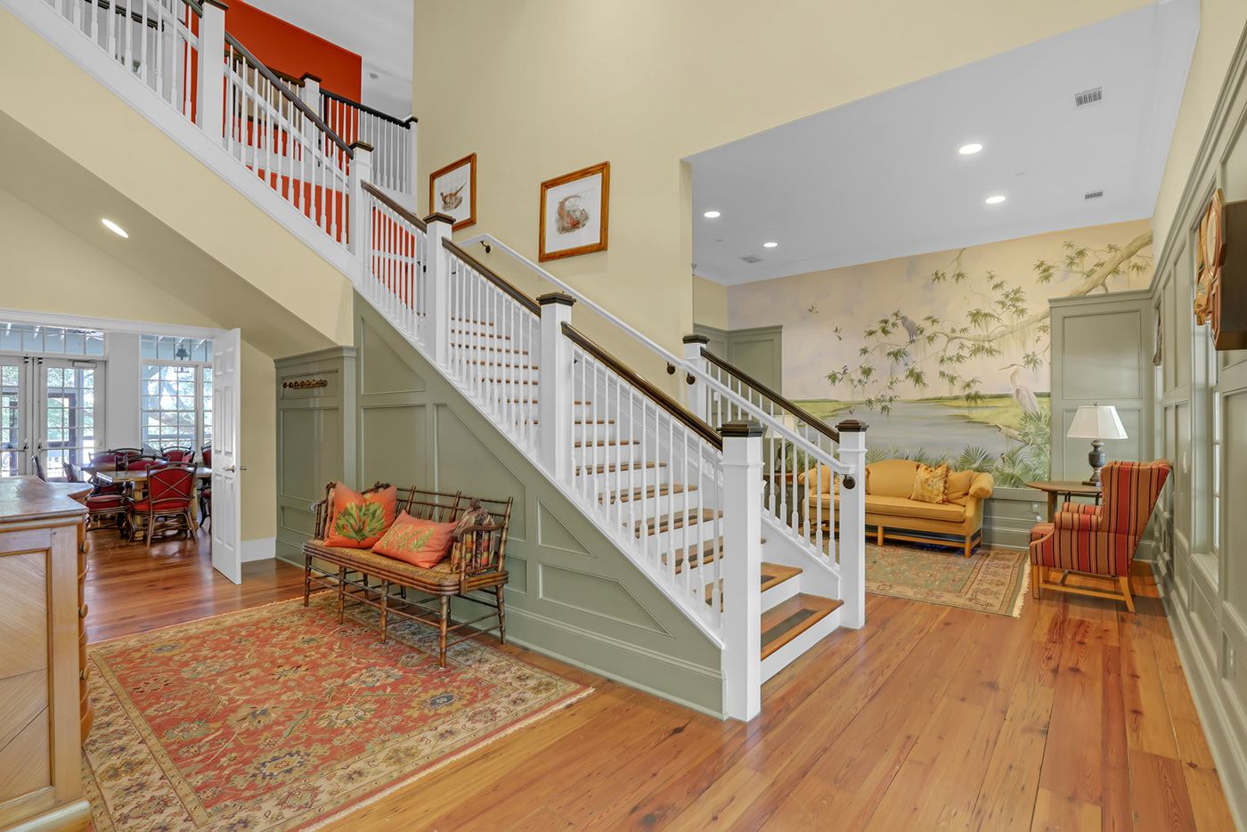 Gathering space inside the Bull Point clubhouse